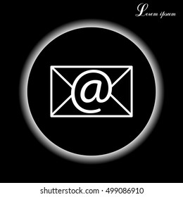 Envelope mail icon. Email message sign. 