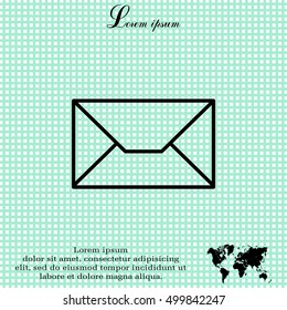 Envelope mail icon. Email message sign. 