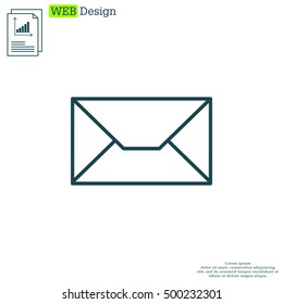 Envelope mail icon. Email message sign. 