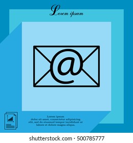 Envelope mail icon. Email message sign. 