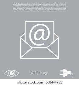 Envelope mail icon. Email message sign. 