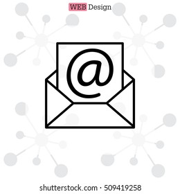 Envelope mail icon. Email message sign. 