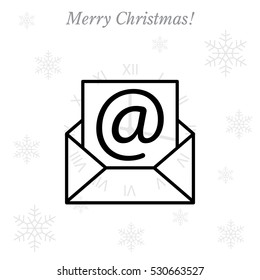 Envelope mail icon. Email message sign. 