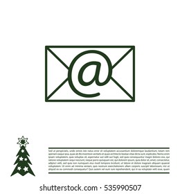 Envelope mail icon. Email message sign. 