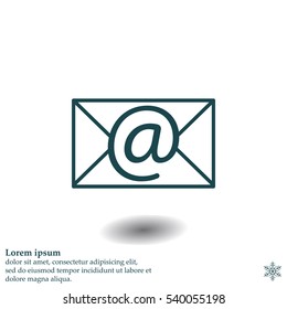 Envelope mail icon. Email message sign. 