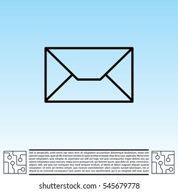 Envelope mail icon. Email message sign. 