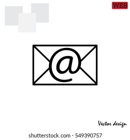 Envelope mail icon. Email message sign. 