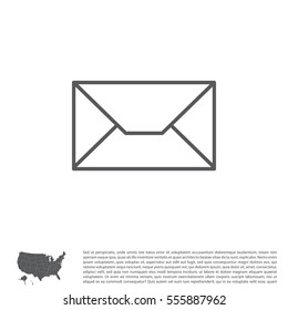 Envelope mail icon. Email message sign. 