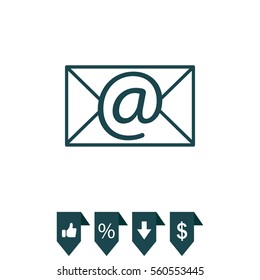 Envelope mail icon. Email message sign. 