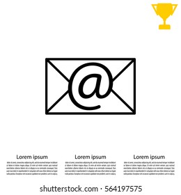 Envelope mail icon. Email message sign. 