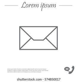 Envelope mail icon. Email message sign. 