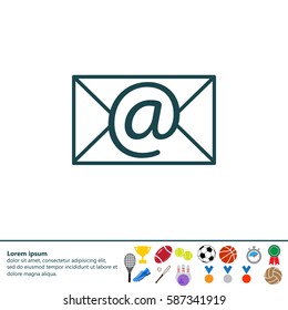 Envelope mail icon. Email message sign. 