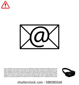 Envelope mail icon. Email message sign. 