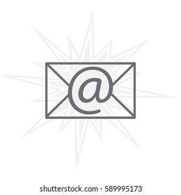 Envelope mail icon. Email message sign. 