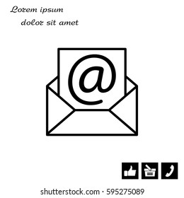 Envelope mail icon. Email message sign. 