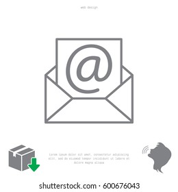 Envelope mail icon. Email message sign. 