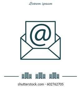 Envelope mail icon. Email message sign. 