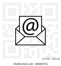 Envelope mail icon. Email message sign. 