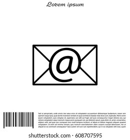 Envelope mail icon. Email message sign. 