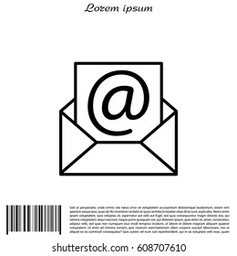 Envelope mail icon. Email message sign. 
