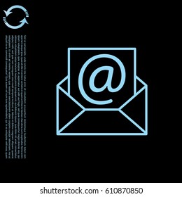 Envelope mail icon. Email message sign. 