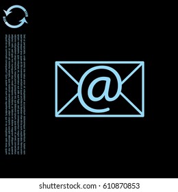 Envelope mail icon. Email message sign. 