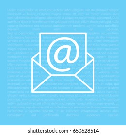 Envelope mail icon. Email message sign. 