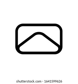 Envelope Mail icon Flat design style, vector illustration