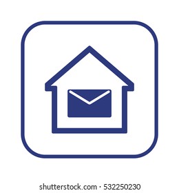 Envelope  Mail  icon. Flat design.