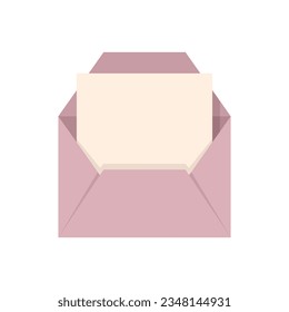 Envelope mail icon flat vector. Email letter. Paper post isolated