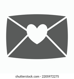 icono de correo de sobre, vector de letra