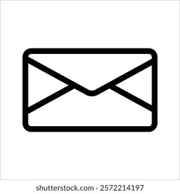 Envelope mail icon set. newsletter web buttons. close email letter outline vector symbol. flat thin e-mail pictogram on white background. send mail message line sign. Communication, Messaging, Social