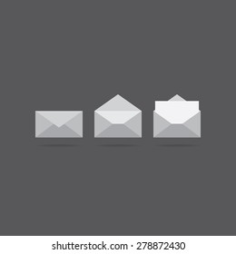 Envelope Mail Icon sign. flat design. Vector illustration