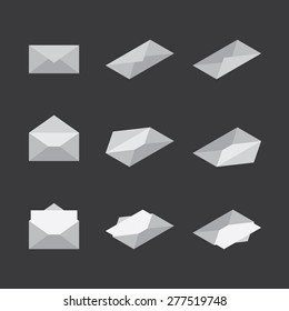 Envelope Mail Icon sign. isometric design. flat design. Vector illustration