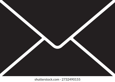 Silueta del icono del correo del sobre para el concepto del correo electrónico y del mensaje