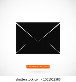 Envelope Mail icon, stock vector illustration flat design style