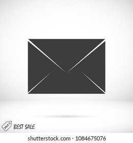 Envelope Mail icon, stock vector illustration flat design style