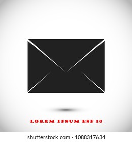 Envelope Mail icon, stock vector illustration flat design style
