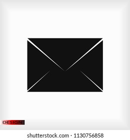Envelope Mail icon, stock vector illustration flat design style
