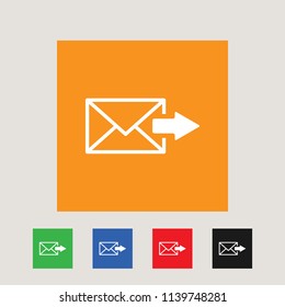 Envelope, mail icon, stock vector illustration, EPS10. 