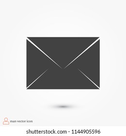 Envelope Mail icon, stock vector illustration flat design style