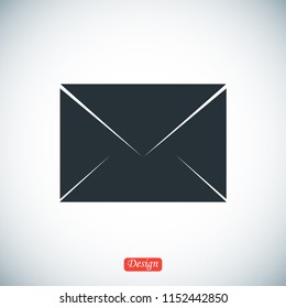 Envelope Mail icon, stock vector illustration flat design style
