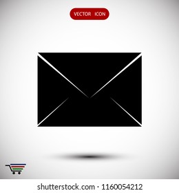 Envelope Mail icon, stock vector illustration flat design style