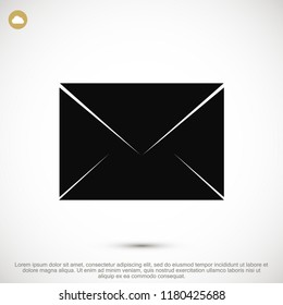 Envelope Mail icon, stock vector illustration flat design style