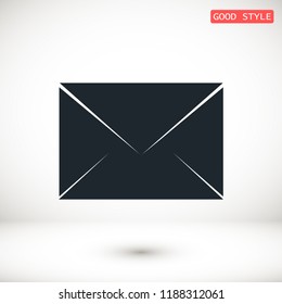 Envelope Mail icon, stock vector illustration flat design style