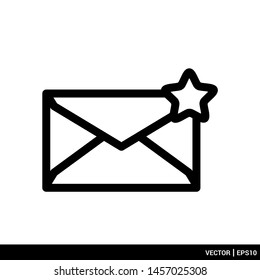 Envelope mail icon stock vector illustration. Message icon. EPS 10