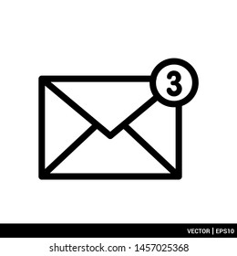 Envelope mail icon stock vector illustration. Message icon. EPS 10