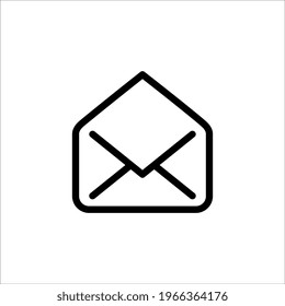 Envelope mail icon stock vector illustration on white background. Message icon. color editable eps 10