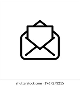 Envelope mail icon stock vector illustration on white background. Message icon. color editable eps 10