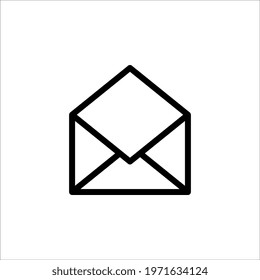 Envelope mail icon stock vector illustration on white background. Message icon. color editable eps 10